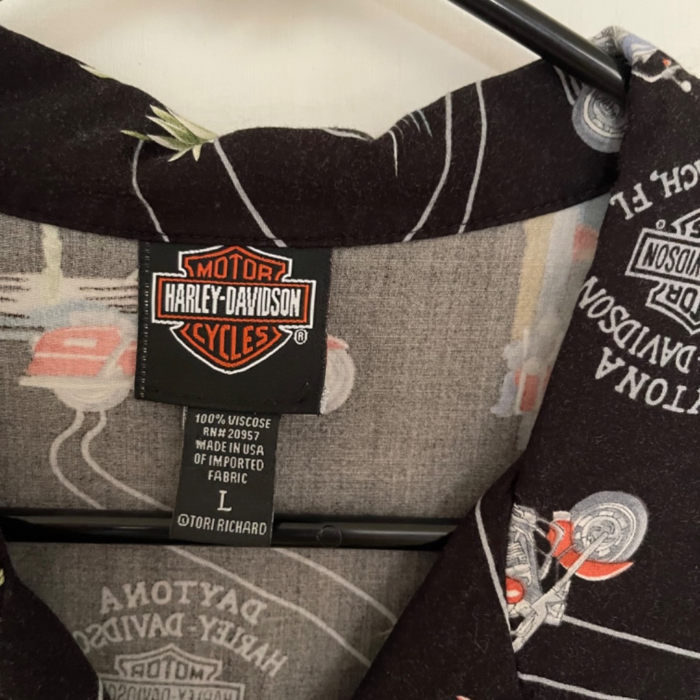 Harley Davidson Daytona Beach SHIRT Tori Richard - Size L - Picture 6 of 8